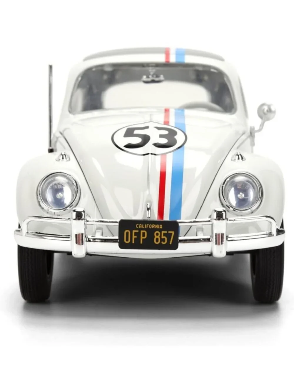 Die-Cast Volkswagen Beetle Model Car with Tire Rack - 1:24 Scale Collectible Toy